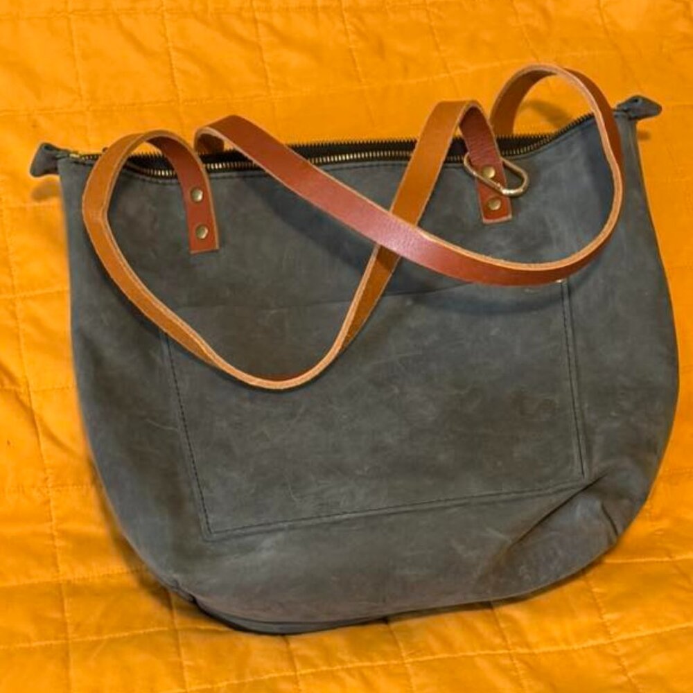 Portland Leather Goods Storm Gray Medium Tote Bag